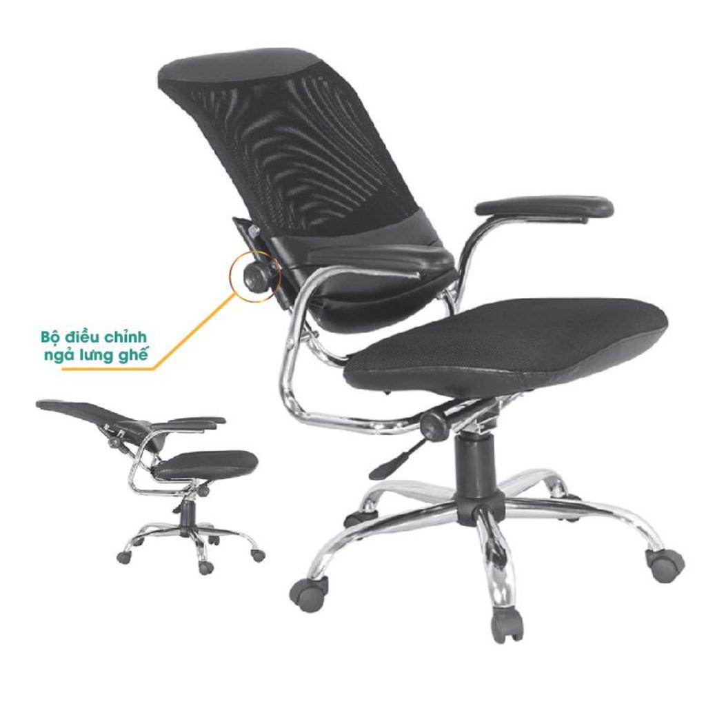 Khung thép mạ Chrome và sơn tĩnh điện giúp ghế giữ được độ bền và vẻ đẹp lâu dài.