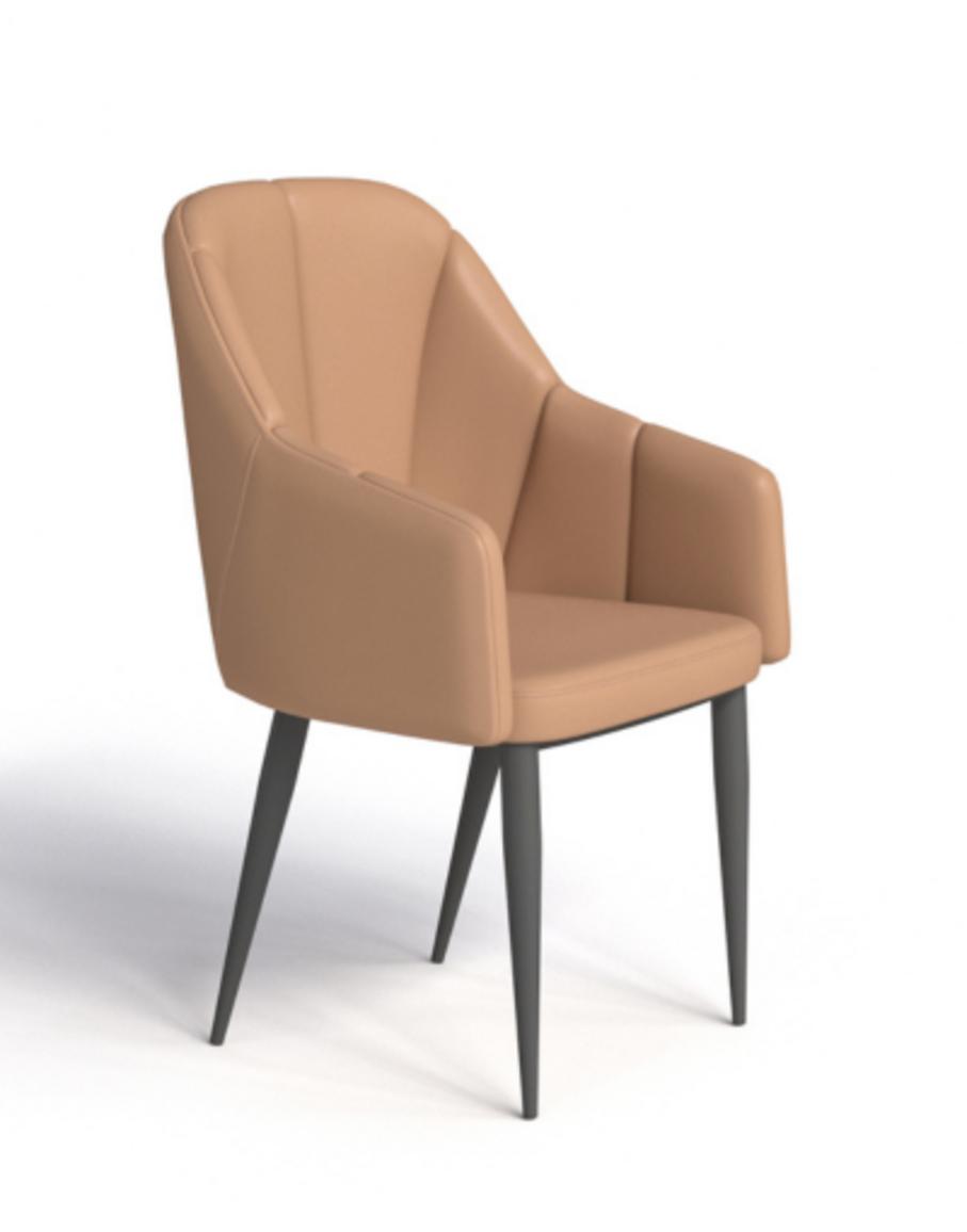 Khung chân thép ống tròn tóp côn Ø32 với lớp sơn tĩnh điện màu đen sần chống gỉ sét.