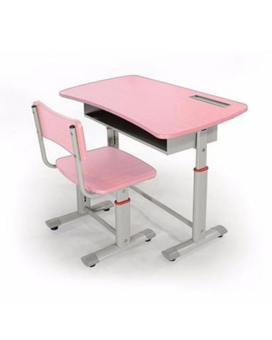 Hình ảnh mô tả cơ chế điều chỉnh chiều cao bàn và ghế linh hoạt.