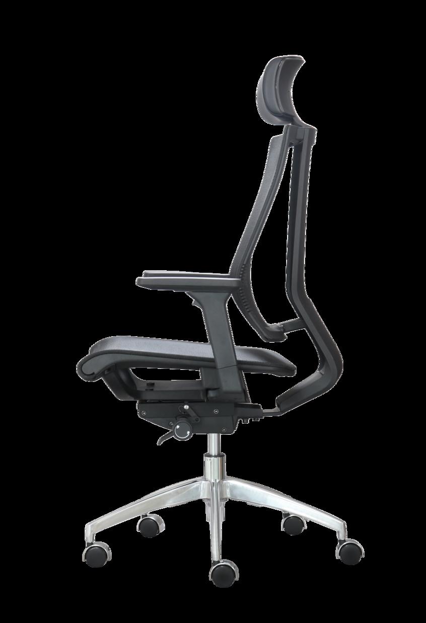 Khung kim loại/nhôm tăng độ bền và ổn định cho ghế.