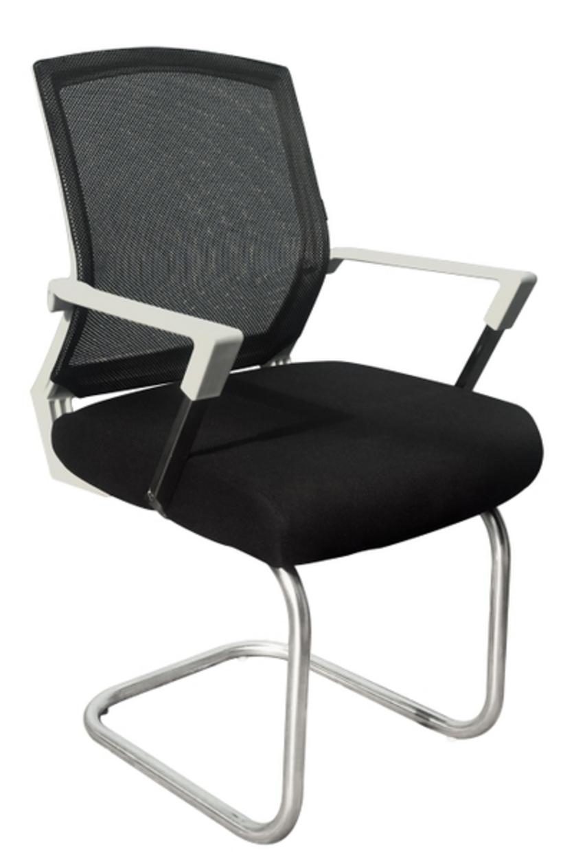 Hình ảnh tổng thể Ghế văn phòng DP 8344Q nổi bật với thiết kế chân quỳ inox 201 và đệm mút đàn hồi.