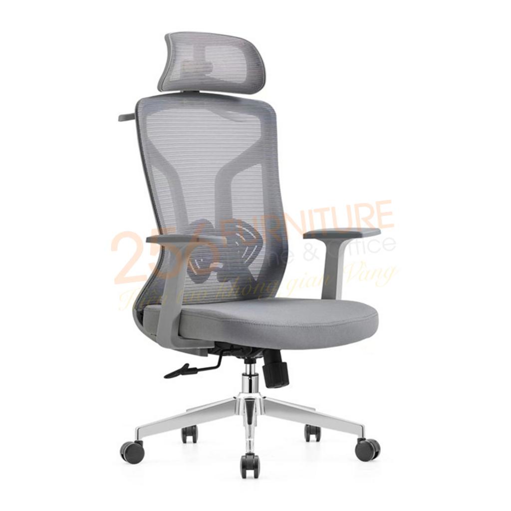 Tựa lưng cao với đệm simili êm ái của Ghế văn phòng DP010 bảo vệ sức khỏe lưng bạn suốt ngày dài.