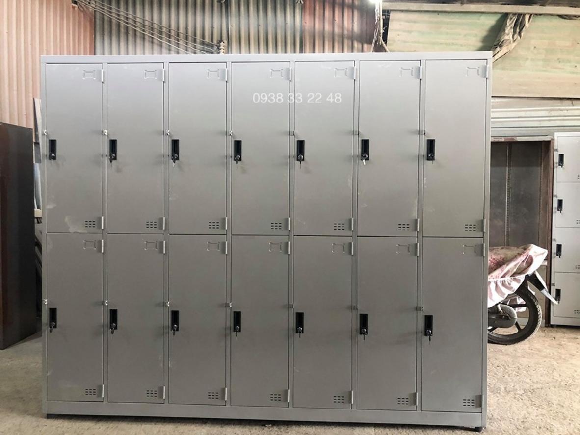 Hình ảnh sản phẩm Tủ locker 14 ngăn 7 khoang 14C7K nổi bật và sang trọng.