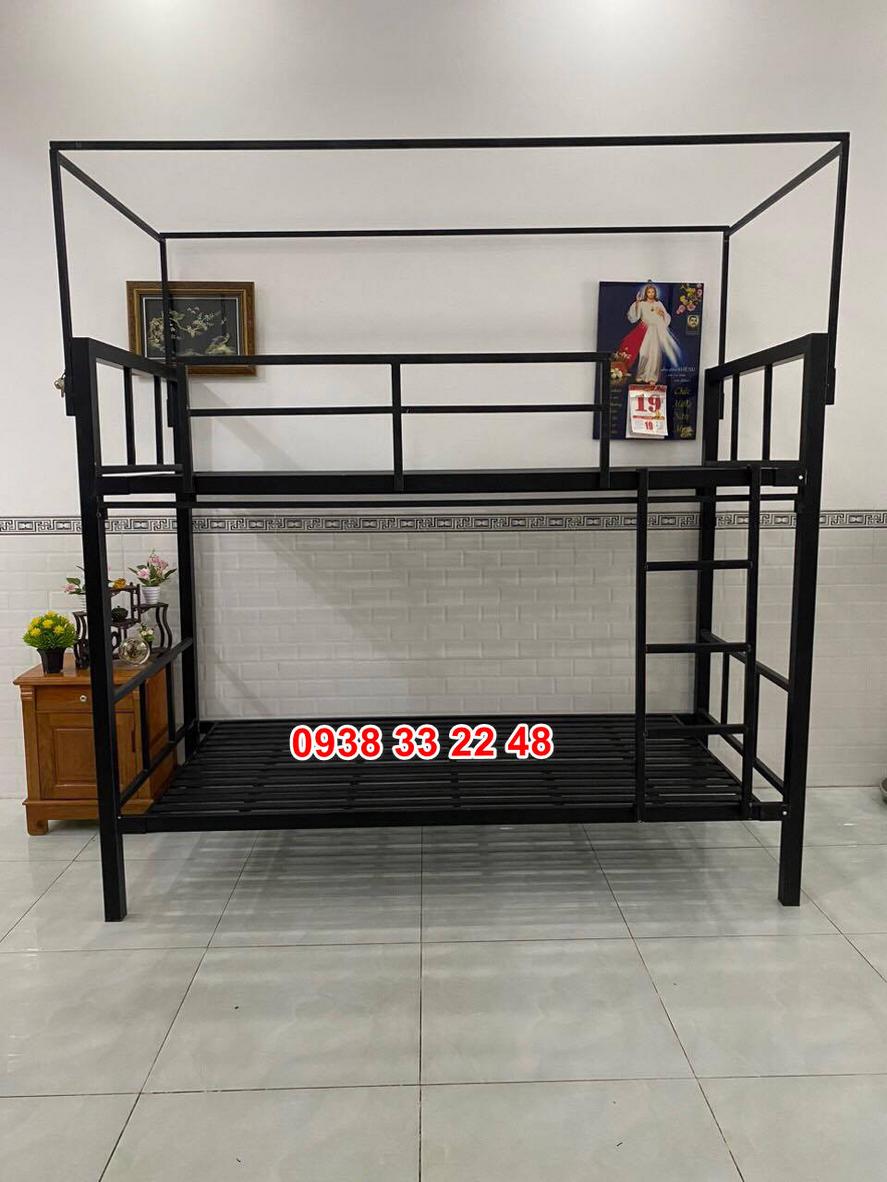 Giường sắt 2 tầng hộp 48 0.8m