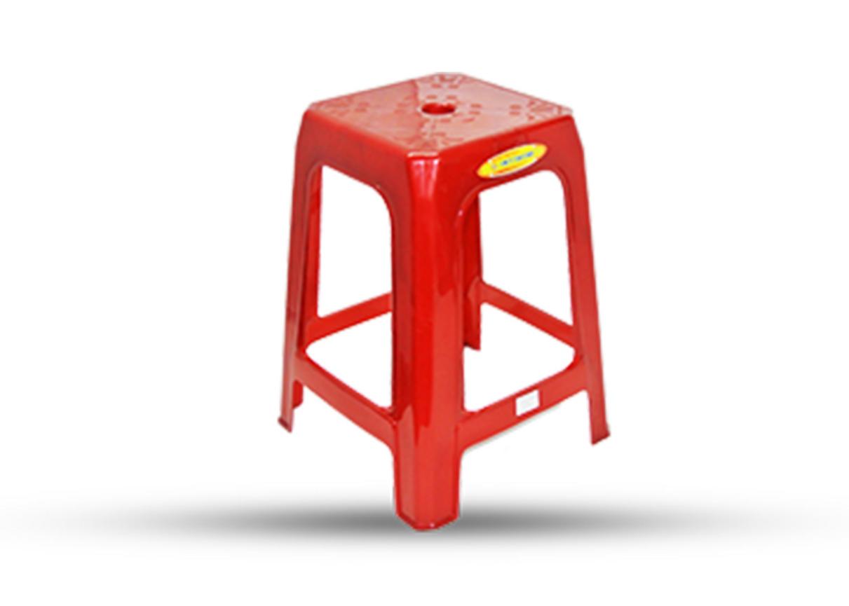 Ghế cao F5: thiết kế nhỏ gọn, nhiều màu, phù hợp bàn cao 70–75 cm.