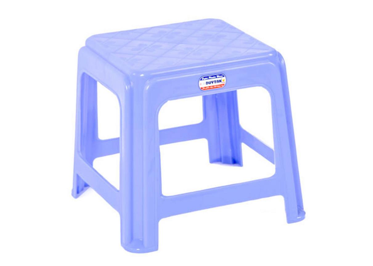 Ghế lùn vuông kiểu No.GL002 - nhựa PP bền, xếp chồng gọn, phù hợp gia đình và quán ăn.