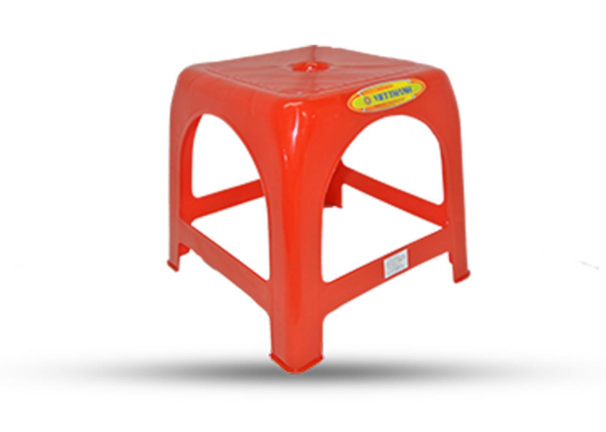 Ghế lùn vuông Việt Thành - nhỏ gọn, chồng xếp, đa màu cho quán và gia đình.