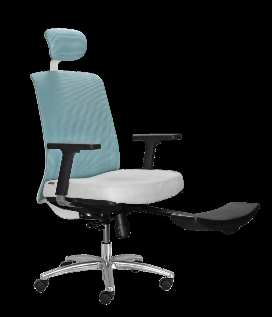 Ghế Mandy F — công thái học, đệm 60mm, lưng lưới thoáng khí.