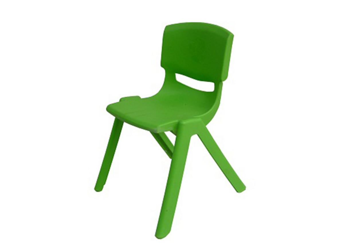 Ghế mẫu giáo đúc No.GB004 — PP nguyên khối, thiết kế chữ A chắc chắn, phù hợp cho bé 2–6 tuổi.