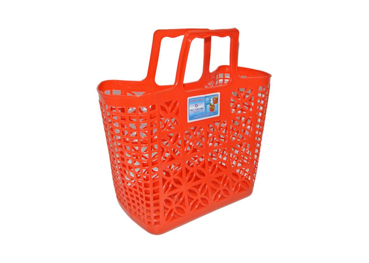 Giỏ xách vuông No.G001 (380x250x425 mm) — phong cách đi chợ gọn gàng cho cả gia đình.