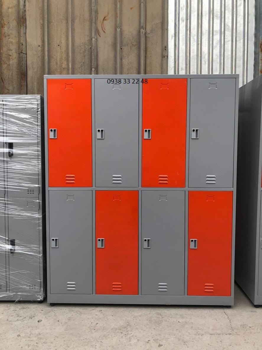 Tủ locker 8 ngăn 4 khoang 8C4KCX-TYC — giải pháp lưu trữ cá nhân an toàn, gọn gàng cho văn phòng và trường học.