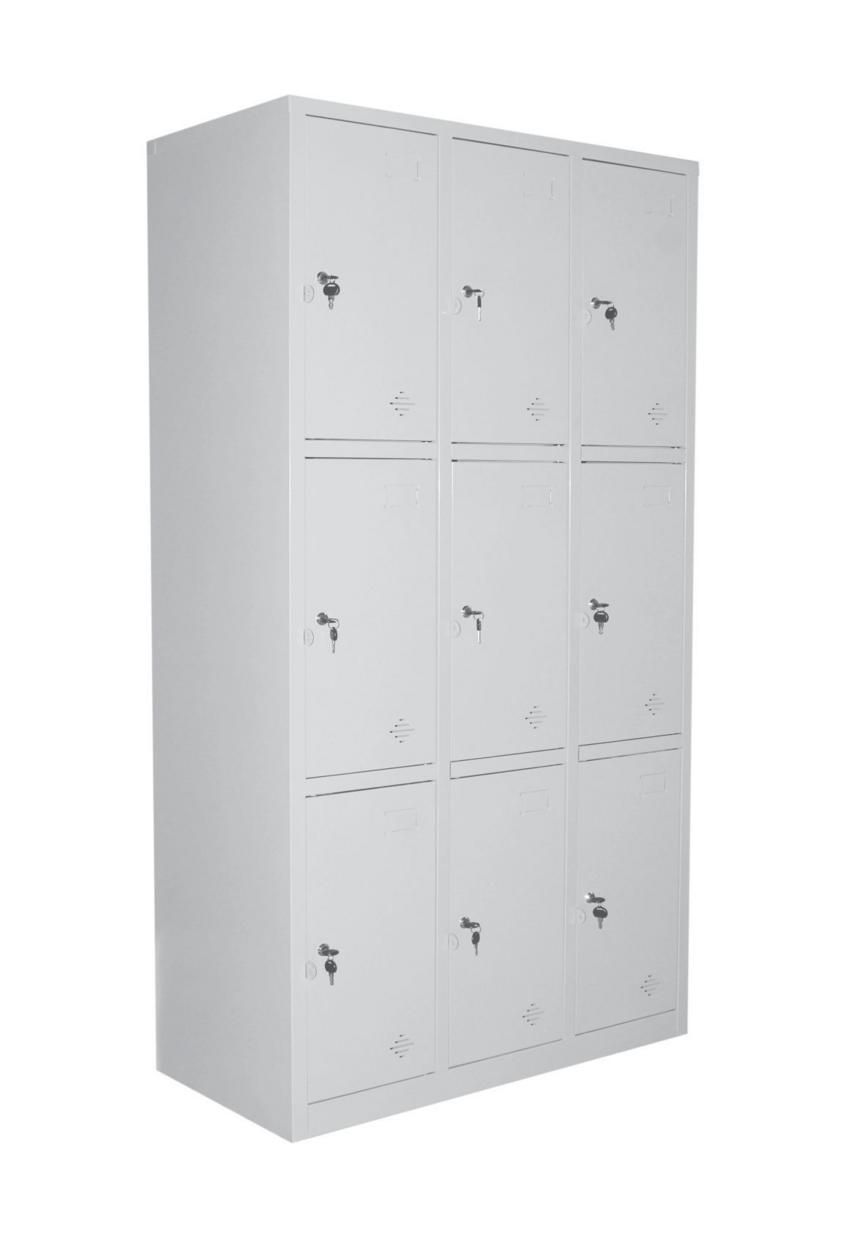 Tủ locker 9 ngăn đố nổi TDN9C3K - thiết kế gọn gàng, phù hợp văn phòng và khu công nghiệp nhẹ.
