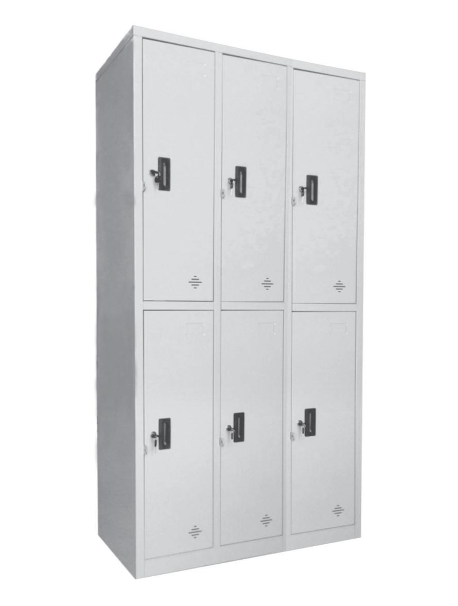 Tủ locker 6 ngăn đố nổi TDN6C3K — thiết kế gọn gàng, bền bỉ, phù hợp cho văn phòng và cơ sở hoạt động.