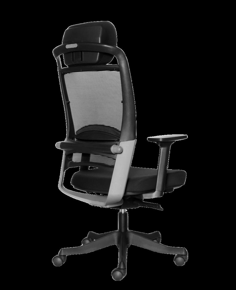 Cơ cấu hỗ trợ cột sống có thể điều chỉnh giúp giảm áp lực vùng lưng khi ngồi lâu.