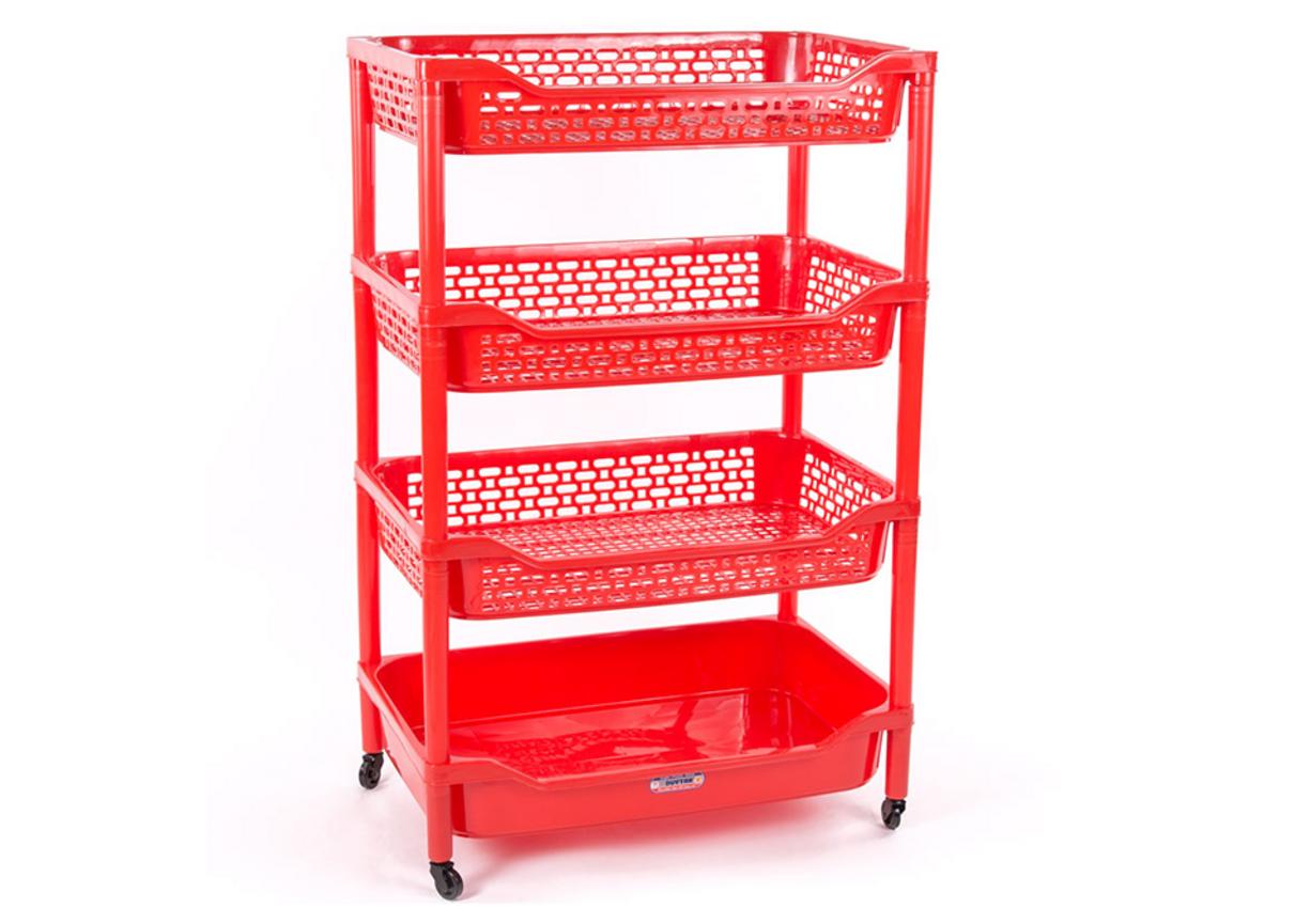 Kệ trung 4 ngăn có bánh xe No.K641L/4 — gọn nhẹ, di chuyển dễ dàng, phù hợp nhiều không gian.