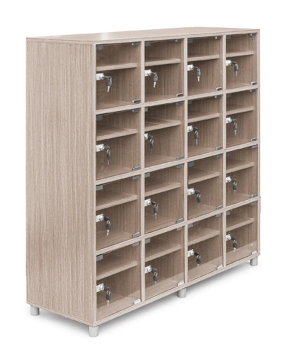 Cận cảnh khóa riêng biệt trên từng ngăn của Tủ giầy TJ-16K mang lại sự bảo vệ an toàn.