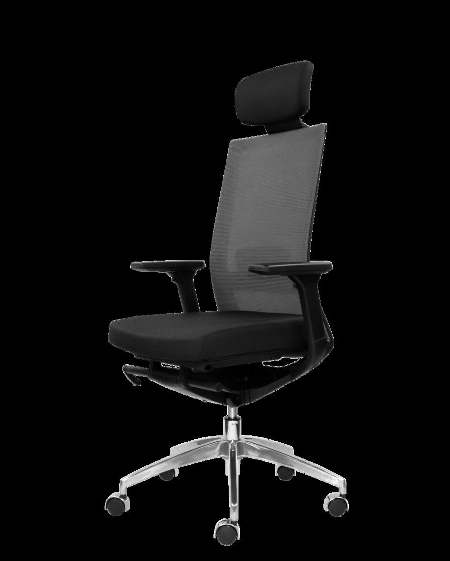 Khung/chân nhôm đúc và phuộc mạ chrome chuẩn BIFMA - Ghế Active T01