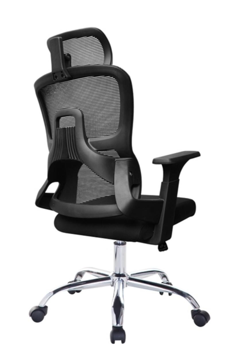 Khung ghế bọc vải lưới thoáng khí đem lại sự mát mẻ và hỗ trợ cột sống hiệu quả.