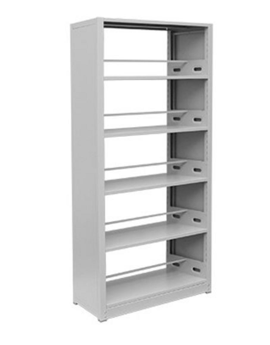 Chi tiết khung sắt sơn tĩnh điện bảo vệ giá sách khỏi gỉ sét và hao mòn.