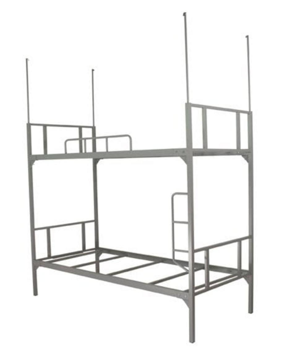 Khung thép hộp vuông 30x30mm và chữ nhật 25x50mm tạo sự chắc chắn và bền bỉ cho Giường sắt JS-2T.