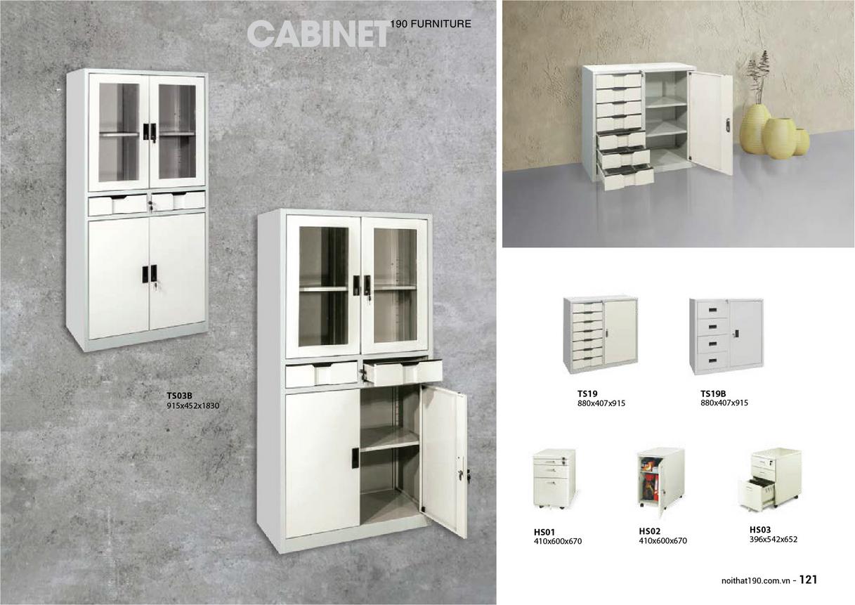 Hình ảnh tủ TS19B được bố trí hài hòa trong không gian văn phòng và gia đình.