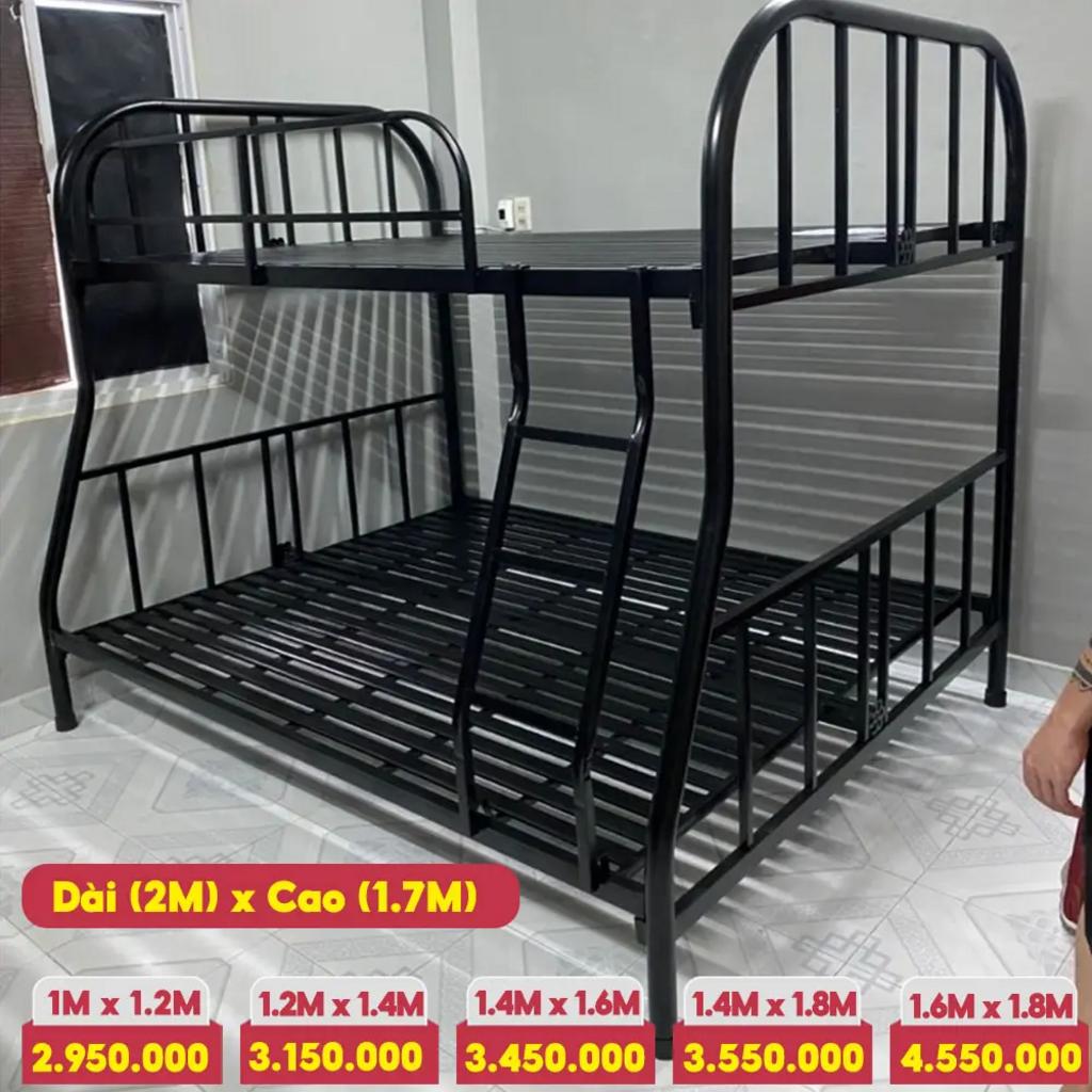 Giường 2 tầng kích thước tiêu chuẩn phù hợp nhiều không gian.