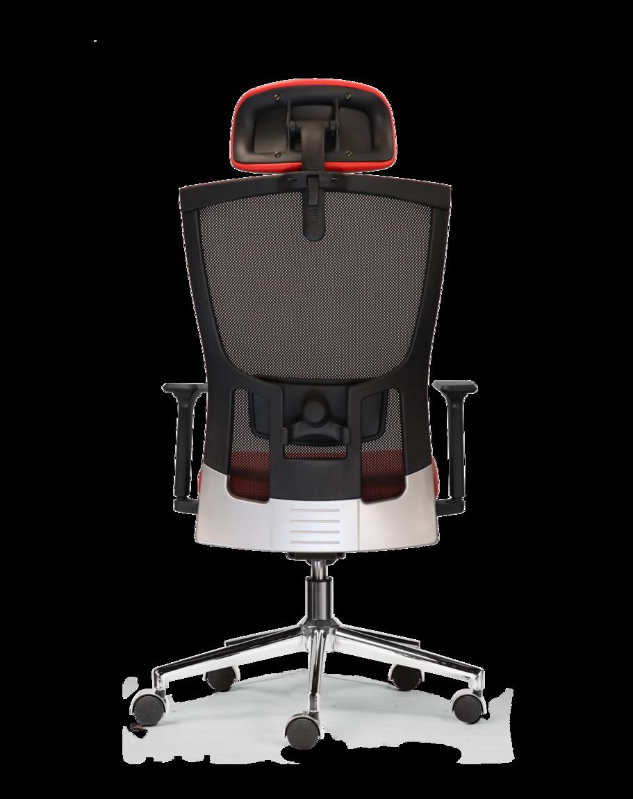 Lumbar support điều chỉnh bằng núm vặn — tinh chỉnh dễ dàng cho mọi vóc dáng.