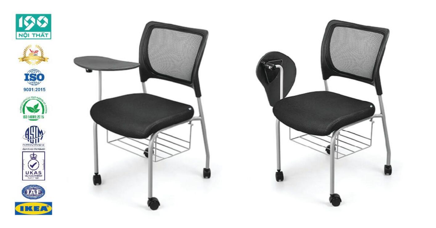 Hình ảnh minh họa lưng ghế nhựa bọc vải lưới của Ghế tựa GTB04K-S, nhấn mạnh sự thoáng khí và hỗ trợ tư thế.