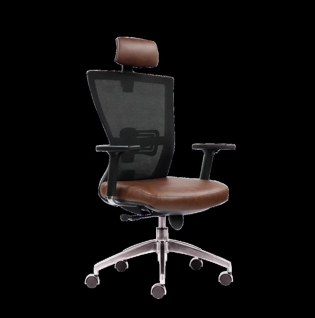 Lưng lưới thoáng khí kết hợp hỗ trợ lumbar điều chỉnh — giảm mỏi khi ngồi lâu.