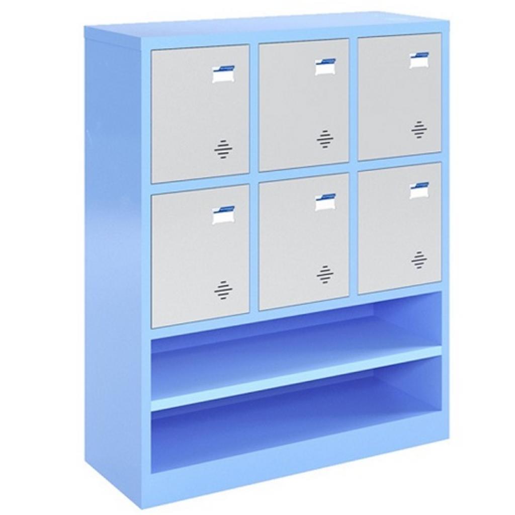 Hình ảnh tủ với thiết kế kích thước vừa vặn và màu ghi sáng thanh lịch.