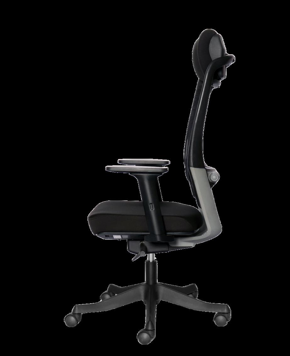 Tay ghế 3 chiều giúp điều chỉnh chính xác để giảm căng thẳng vai và cổ.