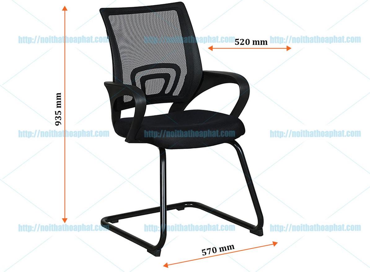 Tay ghế nhựa PP cố định mang đến sự vững chãi và thoải mái khi sử dụng.