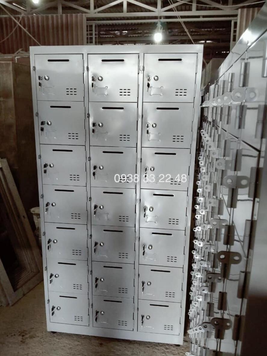 Hình ảnh cận cảnh lớp sơn tĩnh điện trên thép dày 0.5-0.7 mm của tủ locker.