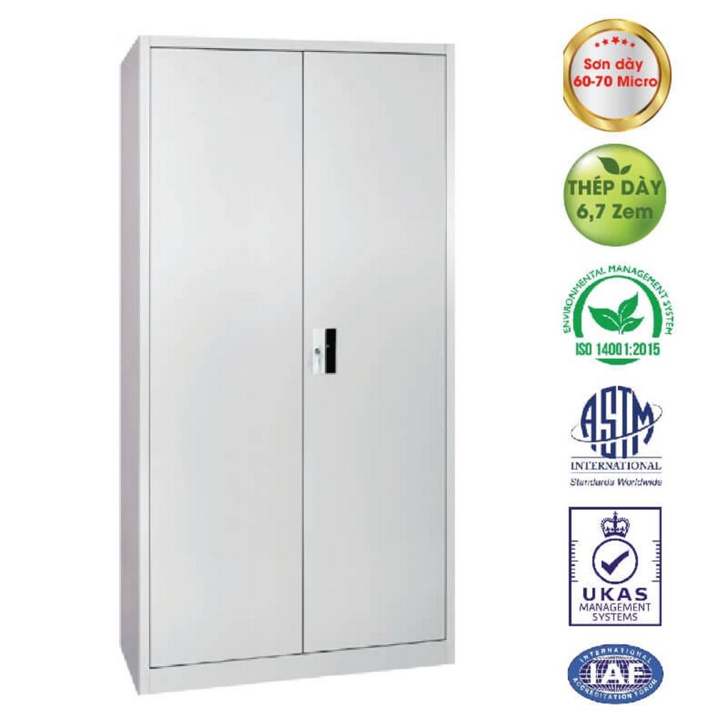 Thép sơn tĩnh điện chống gỉ giúp tủ bền bỉ theo thời gian.