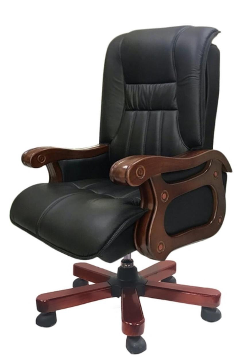 Ghế văn phòng H983 với lớp da simili và đệm mút êm ái cho trải nghiệm ngồi thoải mái.