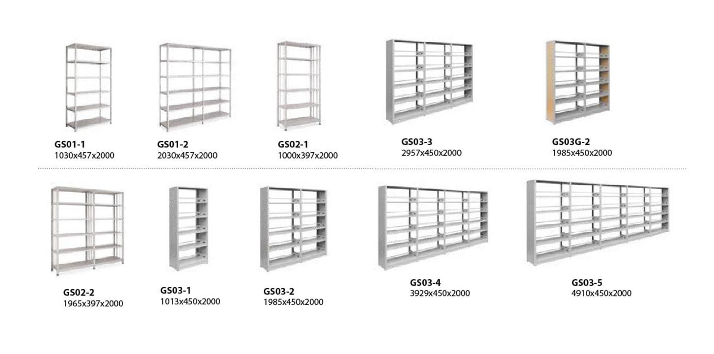 Giá sách GS03-2 với thiết kế hai mặt hiện đại và đa năng.