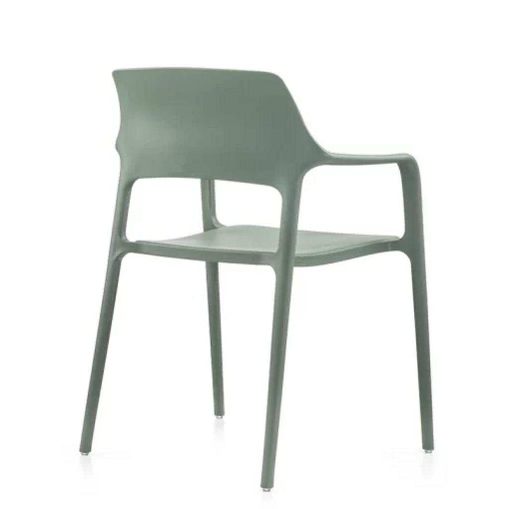 Thiết kế liền khối với tay tựa cong giúp tăng sự thoải mái và thẩm mỹ.