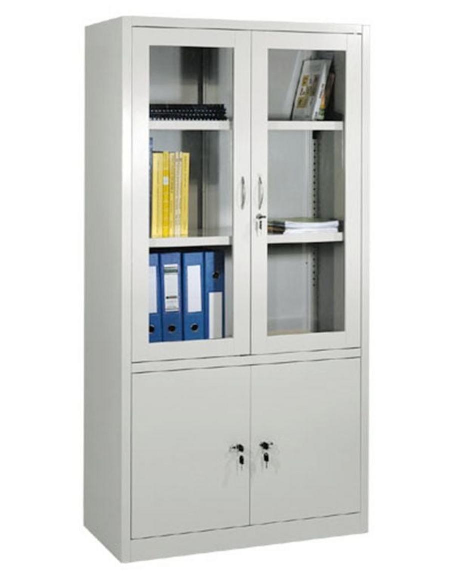 Ảnh minh họa thiết kế 2 ngăn với khóa riêng biệt cho từng cánh của Tủ sắt TS03.