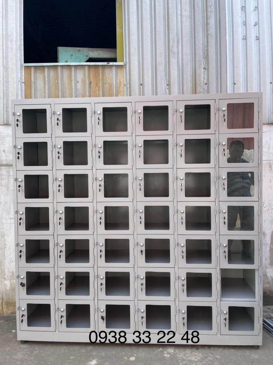 Tủ locker 42 ngăn 6 khoang cánh kính 42C6K-CK