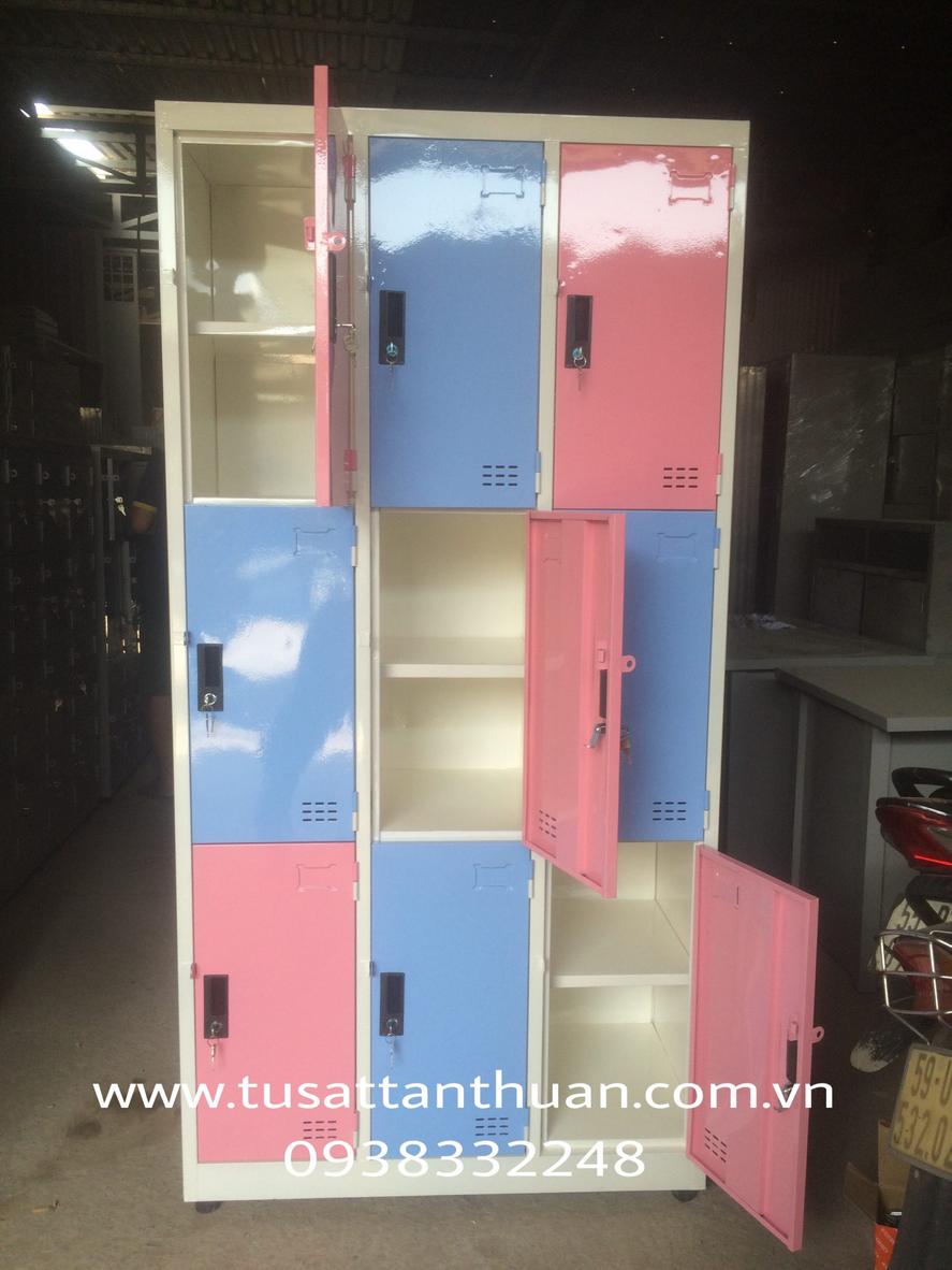 Tủ locker 9 ngăn dùng trong trường học