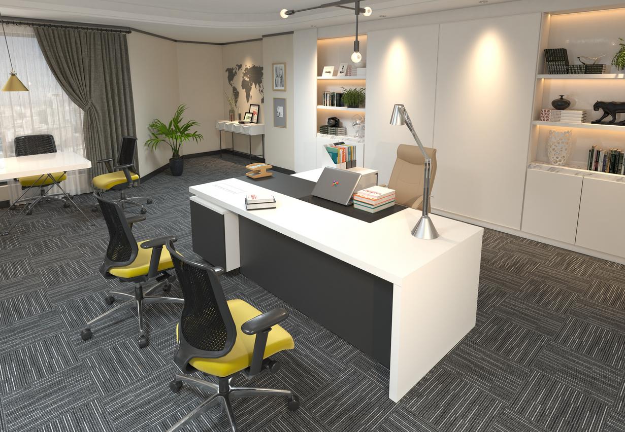 Tủ phụ W2000 x D600 x H650 — lưu trữ gọn, nâng tầm thẩm mỹ văn phòng.