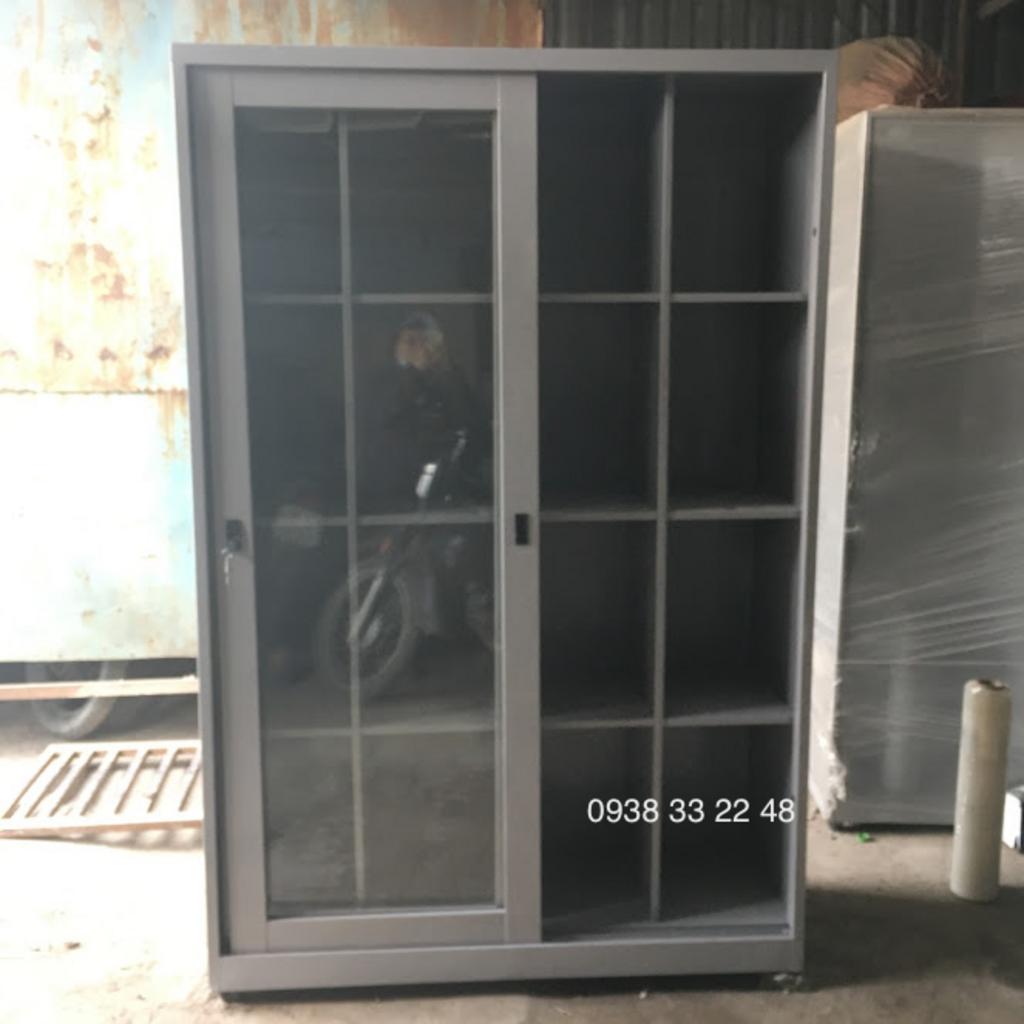 Tủ sắt 16 ngăn 4 khoang 2 cánh lùa 16C4K-2CL
