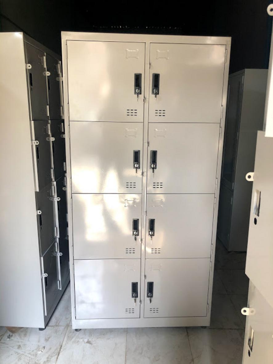 Tủ sắt đựng hồ sơ 8 ngăn (màu ghi xám) — an toàn, gọn gàng cho mọi văn phòng.