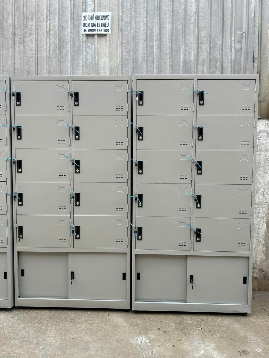 Tủ sắt hồ sơ 10 ngăn và cánh lùa