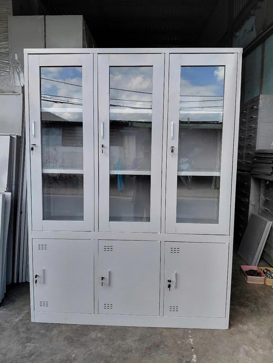Tủ sắt hồ sơ văn phòng 3 khoang 6CMLR