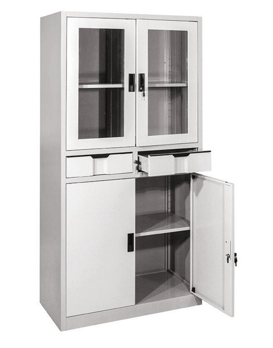 Hình ảnh tổng quan sản phẩm Tủ sắt TS03B thể hiện thiết kế hiện đại và màu sắc kem-ghi sang trọng.