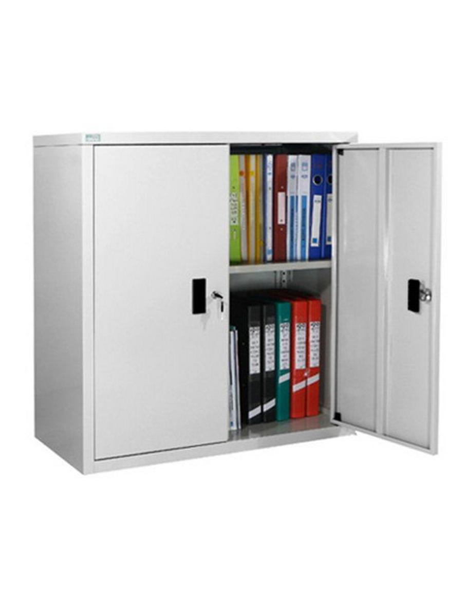 Hình ảnh Tủ sắt TS11 nổi bật với thiết kế hiện đại và màu sắc ghi sang trọng.