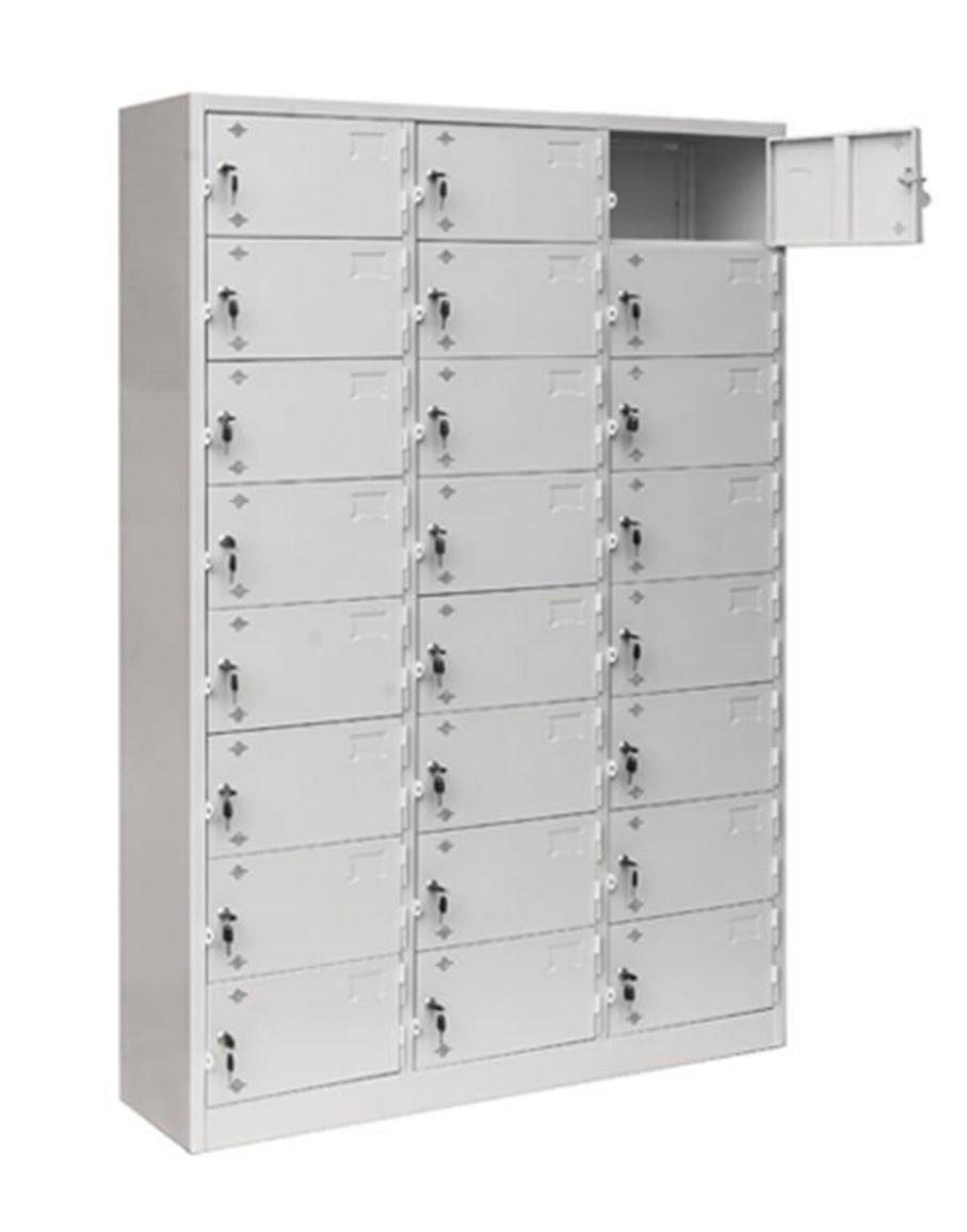 Tủ sắt TS24 nổi bật với thiết kế hiện đại, bền bỉ và khóa riêng biệt cho từng ngăn.
