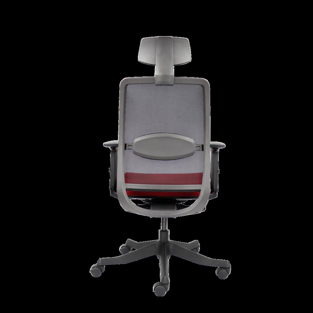 Tựa đầu lưới có thể điều chỉnh chiều cao giúp giảm mỏi cổ khi làm việc lâu.