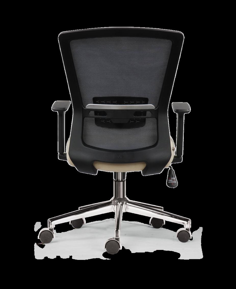 Tựa lưng lưới thoáng khí — hạn chế nóng và hỗ trợ cột sống hiệu quả.